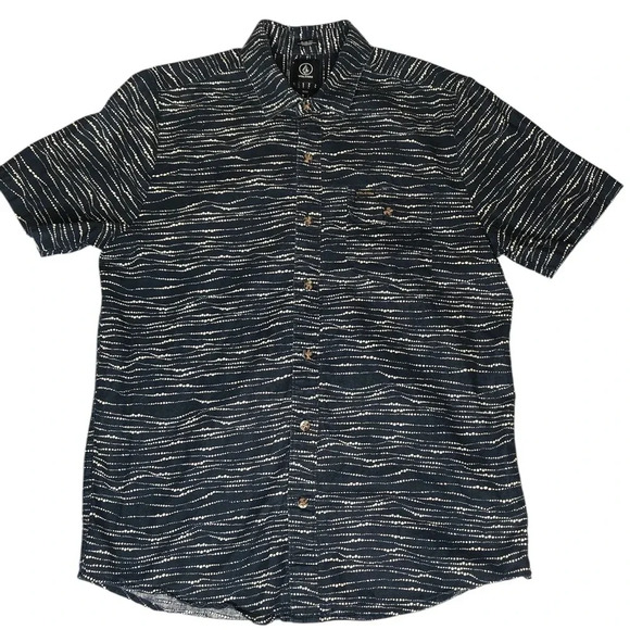 Volcom Men’s Slim Fit Button Front Short Sleeve Shirt - Picture 2 of 9